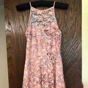 Pink floral dress
